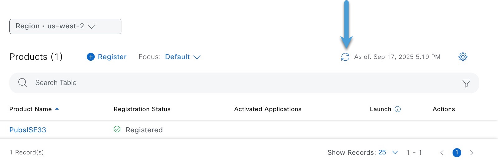 In the Cisco DNA Portal, refresh the display to make sure the registration was successful