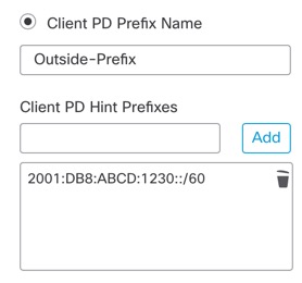 Enable the Prefix Delegation Client