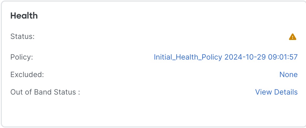 Health Out-of-Band Status