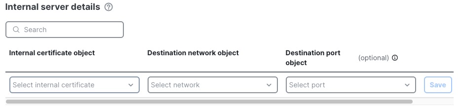 Sample internal certificate used in an inbound decryption rule.