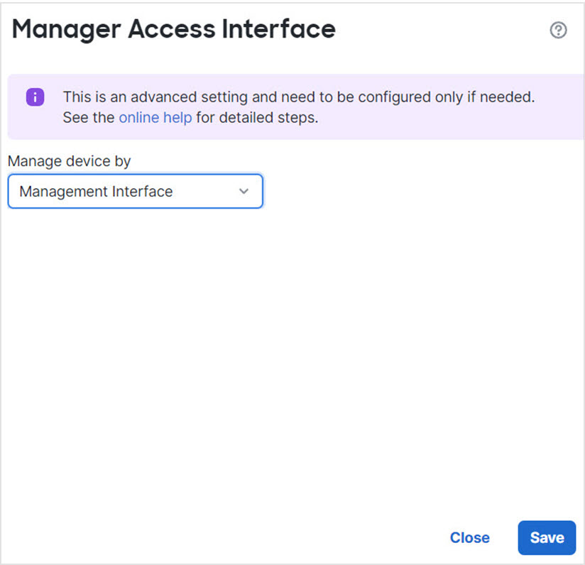 Manager Access Interface