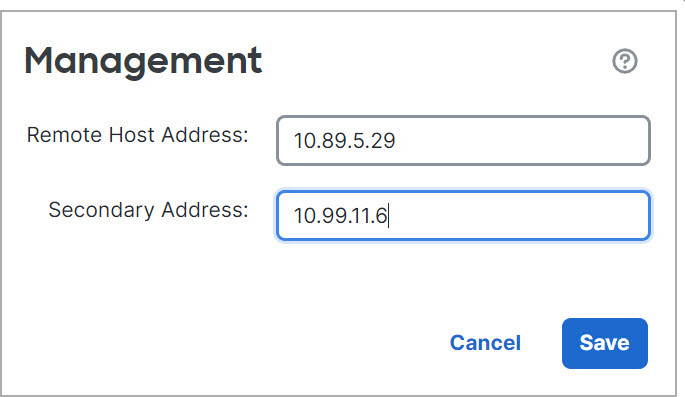 Management IP Address