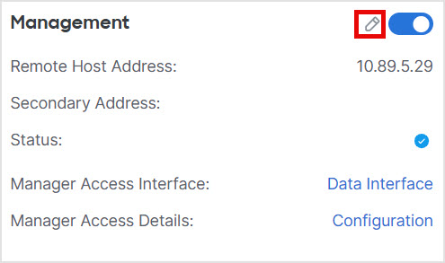 Edit Management Address