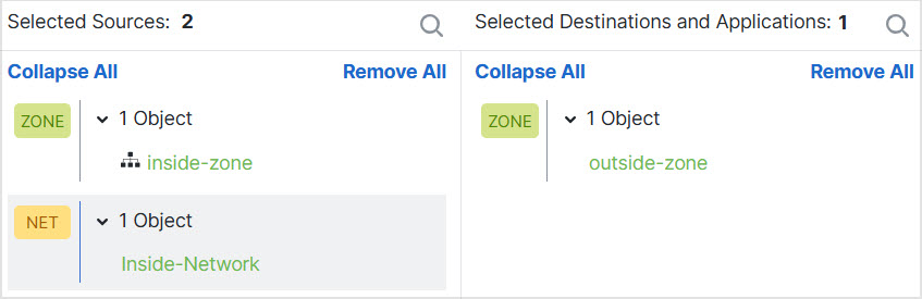 Access rule match criteria.