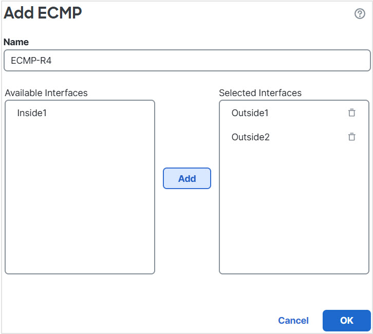 Creating ECMP zone
