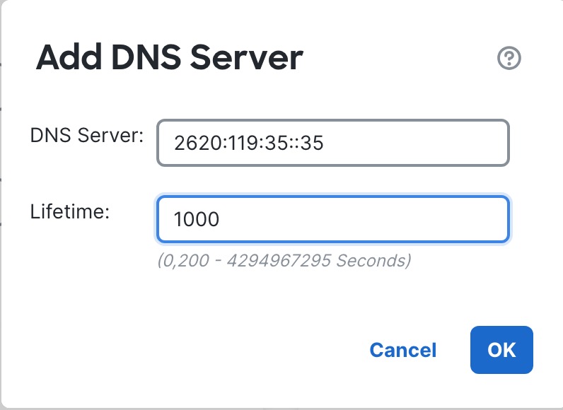 Add a DNS Server
